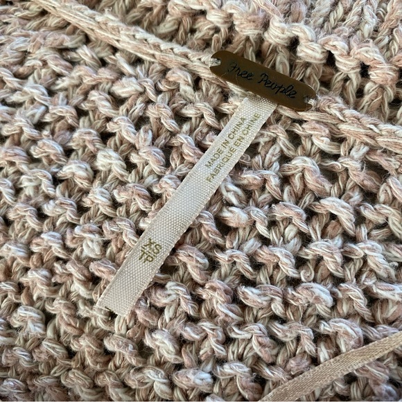 Free People | Blush Mauve Chunky Crop Sweater 100% Cotton - Picture 7 of 7